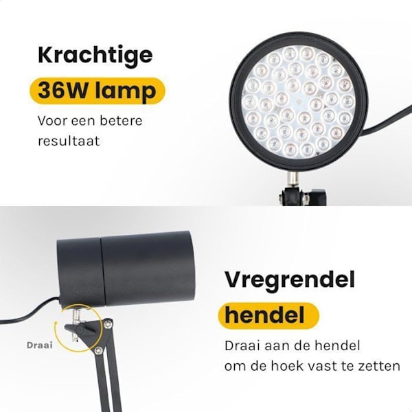 Bolusso industriel infrarød lampe til muskel- og ledsmerter - Lampe - Infrarød terapi 36W