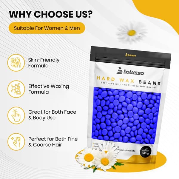 Vaxkit - BOLUSSO - 500 g pärlor - 5 dofter - Utan remsa - Ansikte & ben