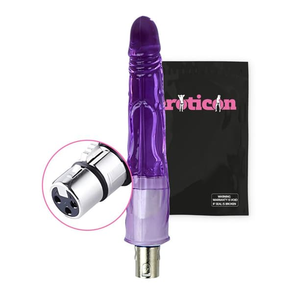 Dildo - Eroticon - Violet - 17 CM - Rainuré - 3XLR Connector Violett