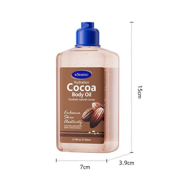 Massageolja - KORMESIC - 260 ml - Kakao - Återfuktande & närande - För vuxna