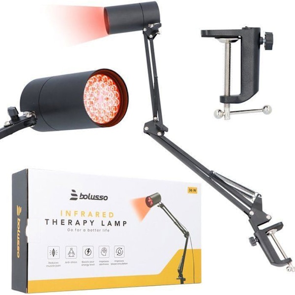 Bolusso industriel infrarød lampe til muskel- og ledsmerter - Lampe - Infrarød terapi 36W