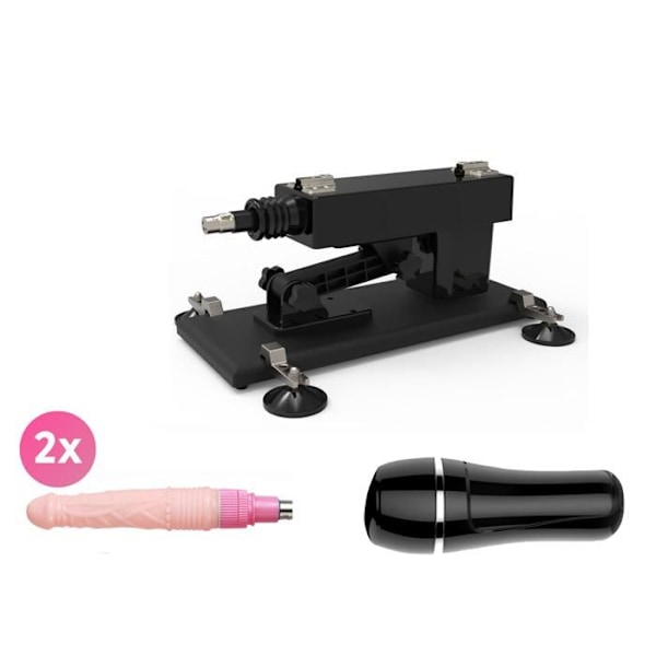 Sexikone - Jeremy - Kauko-ohjattava - 440 iskua/min - Unisex - Säädettävä kulma 120° Sort, hudfarve