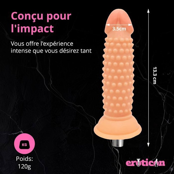 Godi - Eroticon - 13,3 cm - Raidoitettu - 3,5 cm - Liitin 3XLR - Vedenkestävä Hud