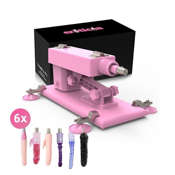 Kone seksille - Rakkaus Seksikone - 6 dildoa - Nopeus jopa 440 iskun/min - Säädettävä kulma 0°-120° - Unisex
