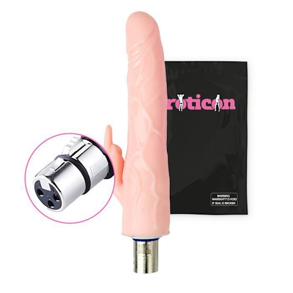 Dildo Rabbit - Eroticon - 12,5 cm - Kaksoisstimulaatio - Liitin 3XLR - Vesitiivis Hud