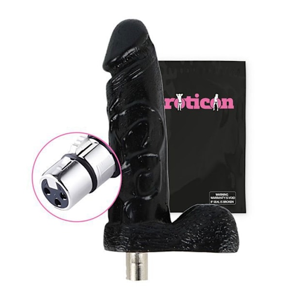 Gode - Eroticon - Noir - Insertion 17,5 cm - Connecteur 3XLR - Unisex Svart