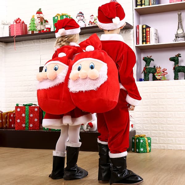 Tomtekostym jul Cosplay kostymer för barn Söt ryggsä.k backpack M
