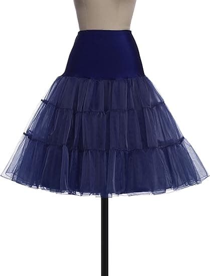 50'er underskørt Rockabilly Kjole Crinoline Tutu til kvinder blå .. blue L