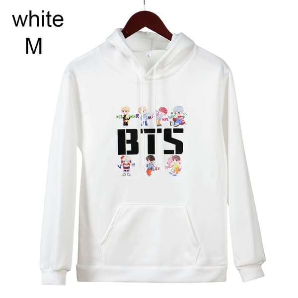 BTS Hoodies Efterårstrøjer HVID white white M