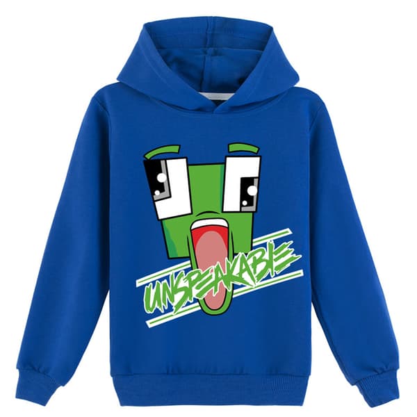 Børne Unspeakable Trykt Hættetrøje Sweatshirt Casual Pullover Toppe navy blue.z navy blue 160cm