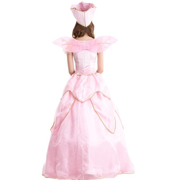 Klassisk lyserød prinsessekostume til kvinder i 3 dele M