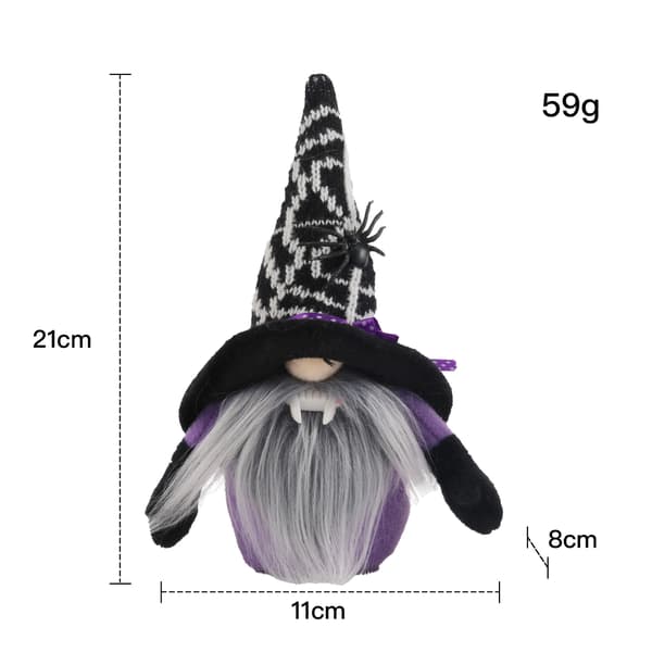 2 kpl Lila+musta Kääpiökoriste Halloween-juhlakoriste Ha.k