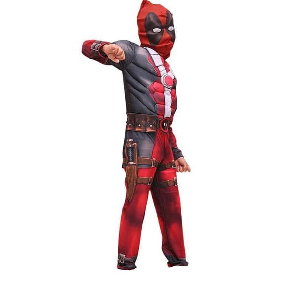 Deadpool Deluxe Børne Maskeradekostume rød.k red 140