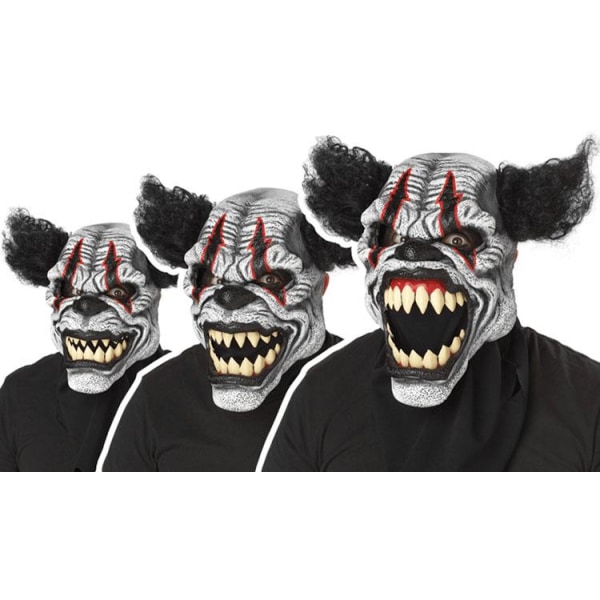 Läskig clown ansiktsmask Halloween Maskerad Mask multifärg one size