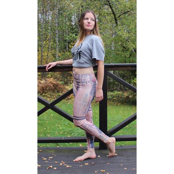 Egyptisk Mönstrade Leggings Multicolor one size