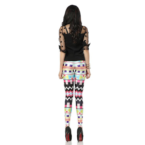 Färgglada Aztec Leggings MultiColor L