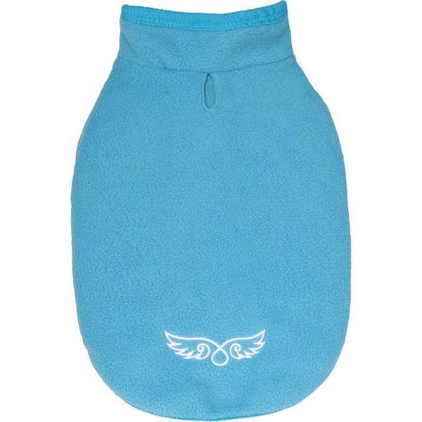 Turkos fleeceväst med krage Hundkläder för hunden Turquoise L