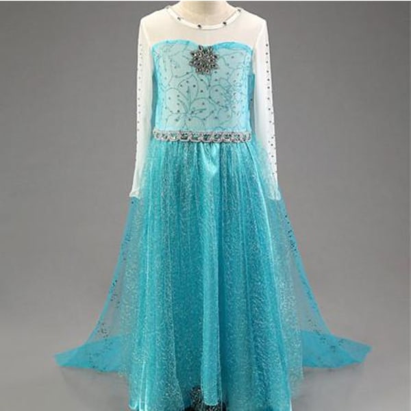 Frost Elsa Princess kjole Blue 130