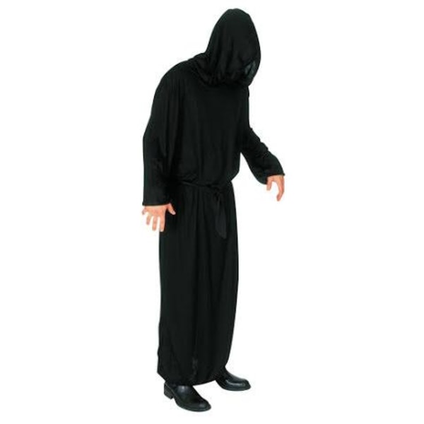 Svart Dräkt Kåpa Halloween Maskeradkläder Black one size