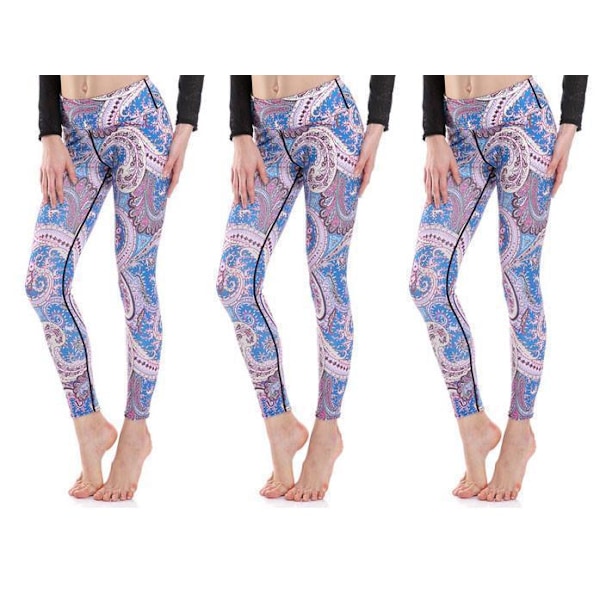 Pastel Paisley Yoga Leggings MultiColor XXL