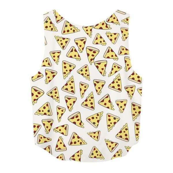 Allt jag bryr om är Pizza Crop Topp Vit M