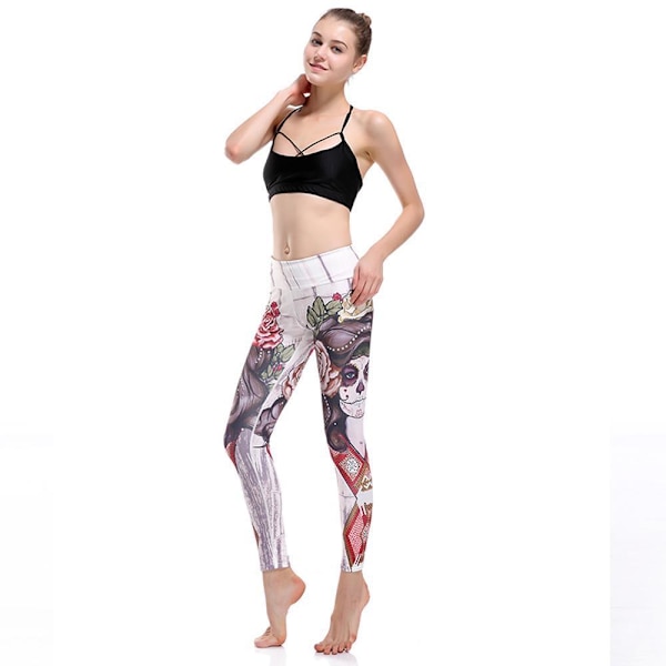 Tatto Woman and Rose Yoga Leggings MultiColor XXL