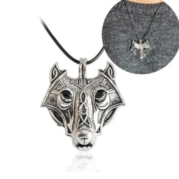 Norse Wolf Vikings Necklace Halsband Silvergrå one size