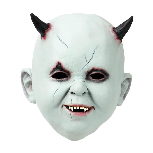 Besatt Djävuls Baby Mask Med Horn Multicolor one size
