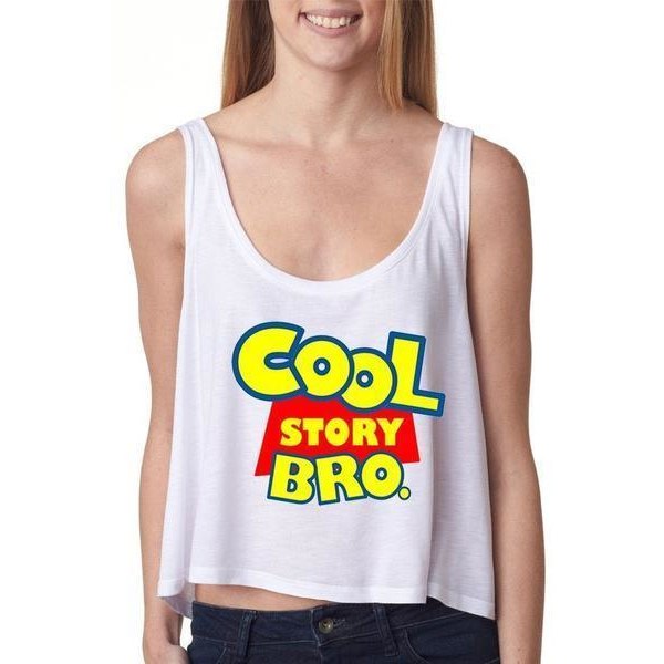 Gul Cool Story Bro Letter Crop topp White XL