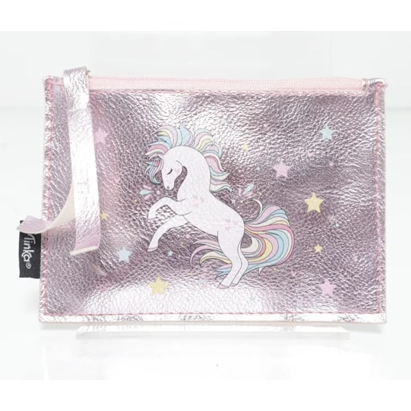 Tinka Börs Plåmbok rosa metallic med Unicorn Ljusrosa one size