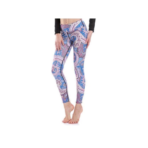 Pastel Paisley Yoga Leggings MultiColor M