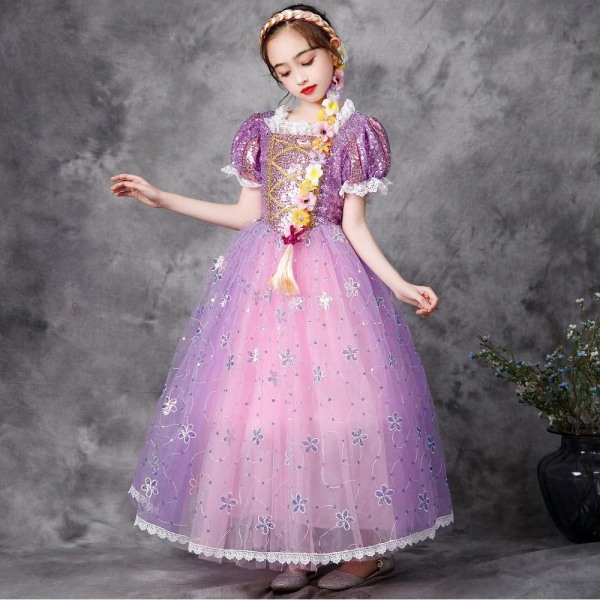Prinsessamekko Rapunzel Frost Elsa Anna Masquerade -asu Purple 140