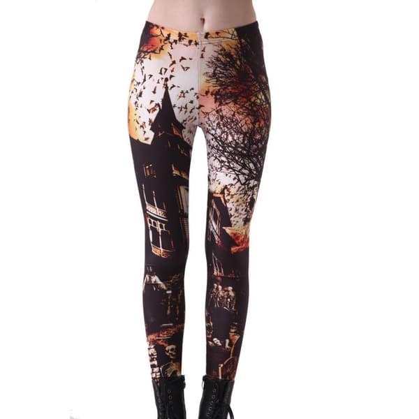 Hemsökt hus Leggings multifärg S