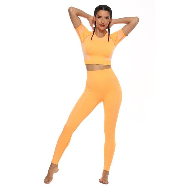 Yoga Leggings Orange Orange S