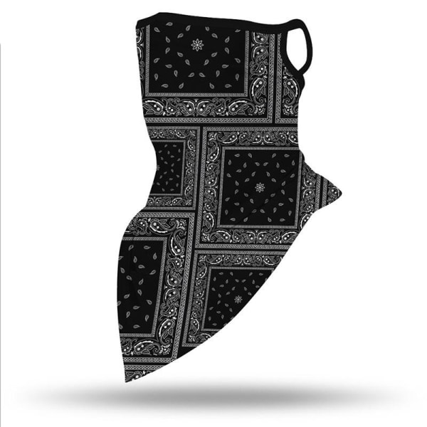 Ansiktsscarf Bandana Baklava Multifunktionsscarfs Tvättbar Black one size