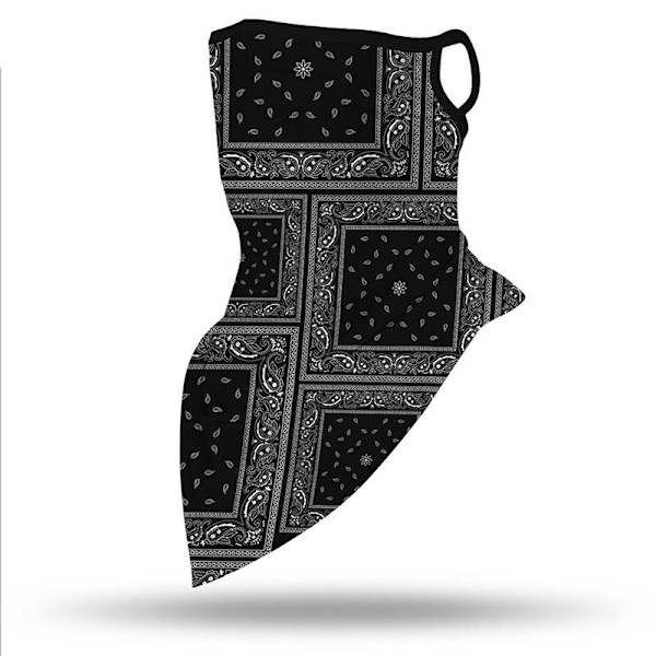 Ansiktsscarf Bandana Baklava Multifunktionsscarfs Tvättbar Svart one size
