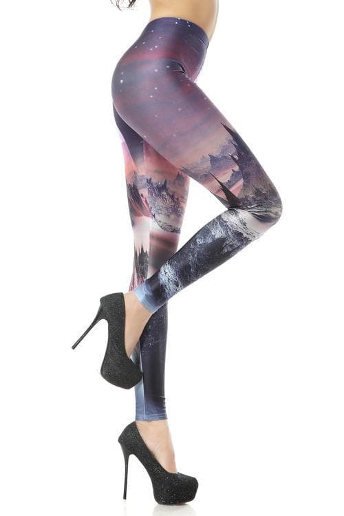 Naturmönstrade Leggings MultiColor S