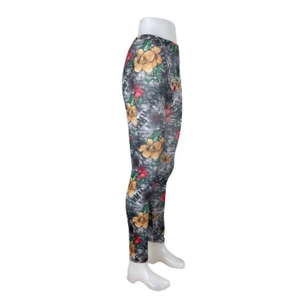 Kamouflage Leggings med Blommor Multicolor one size