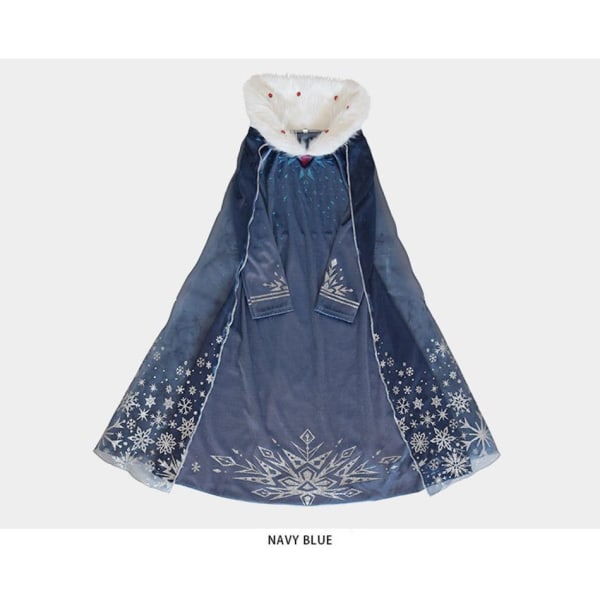 Vinter Frost Elsa och Anna Prinsessklänning Maskeraddräkt Barn Blue 110