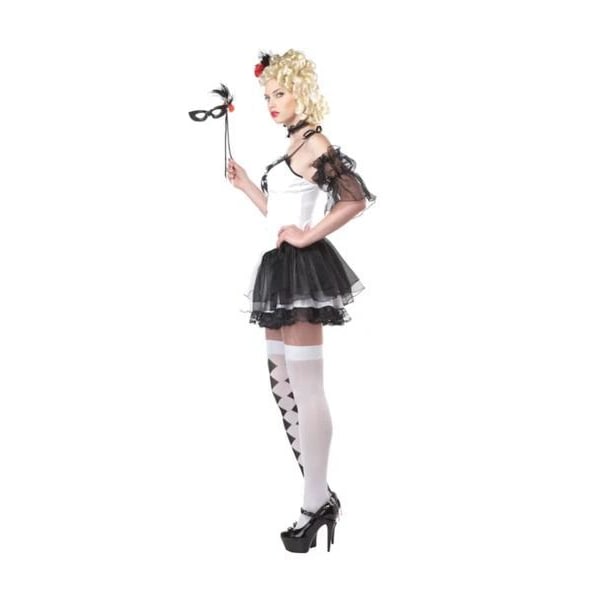 HarleyQuin Le Belle Sort / Hvid Maskerade kostume Black L