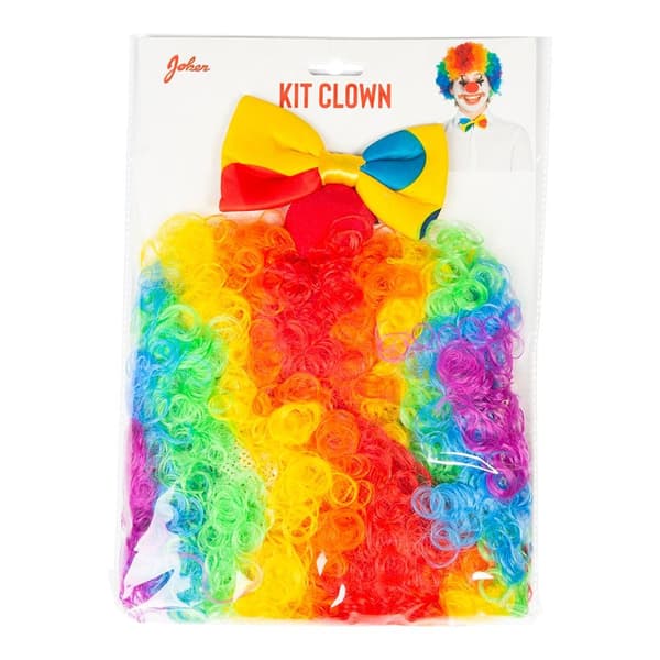 Kit Clown Halloween Maskerad multifärg one size