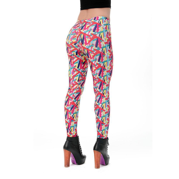 Färgglada Leggings med Pennor MultiColor L