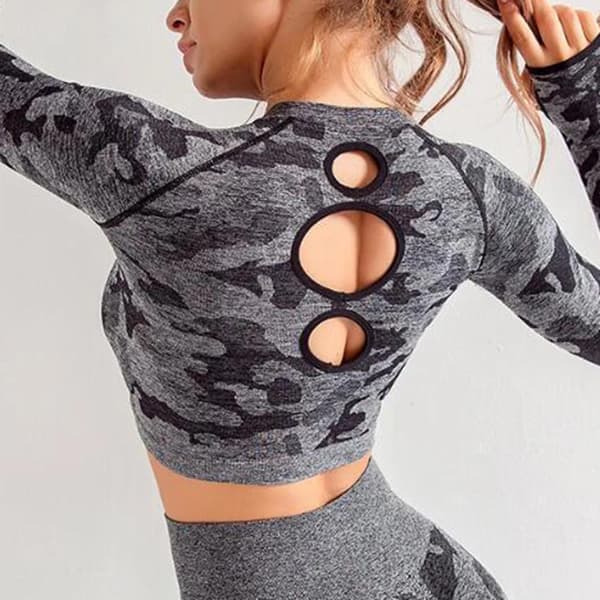 Camo Crook Top Grey L