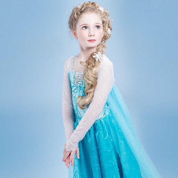 Frost Elsa Princess kjole Blue 110