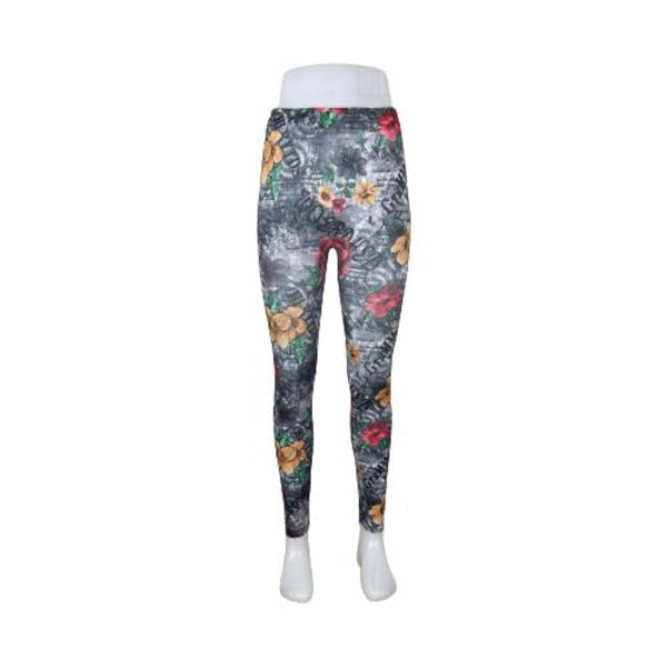 Camouflage leggings med blomster Multicolor one size