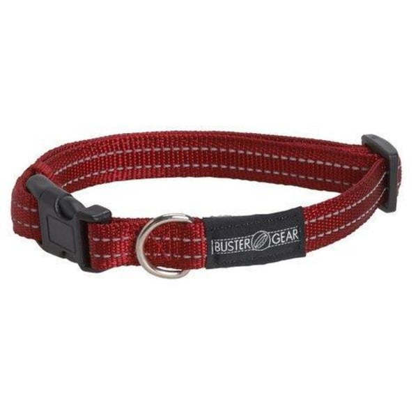 Hundehalsbånd BUSTER reflekterende justerbar, Rød 25x450-650 mm Red one size