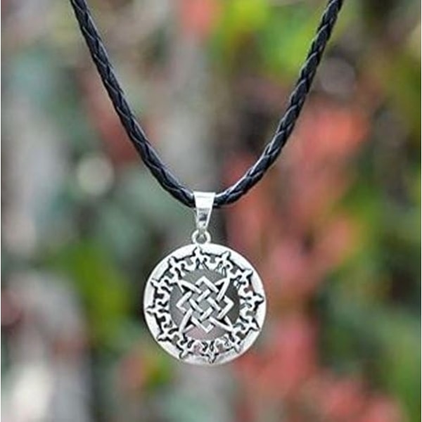 Skandinavisk amulett Harmoni av manligt och kvinnligt ursprung Silvergrå one size