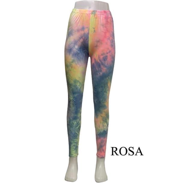 Färgglada Mönstrade Leggings Pink one size