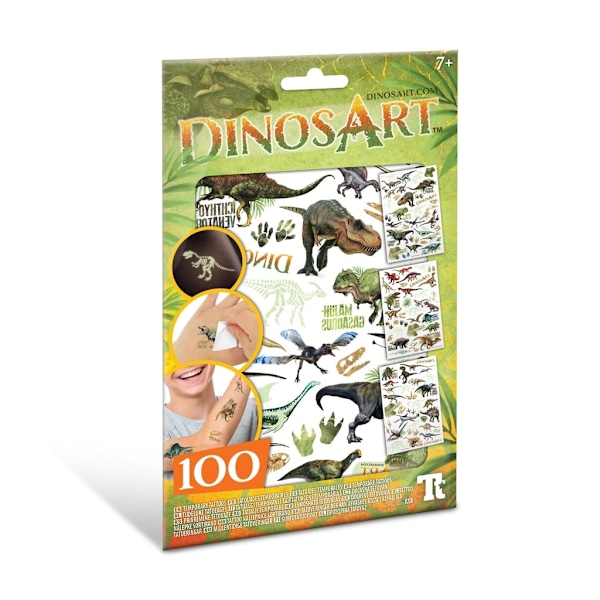 Dinosaurie Tattoo Multicolor one size