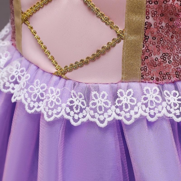 Anna-prinsessamekko koristeilla ja pitsillä Purple 110